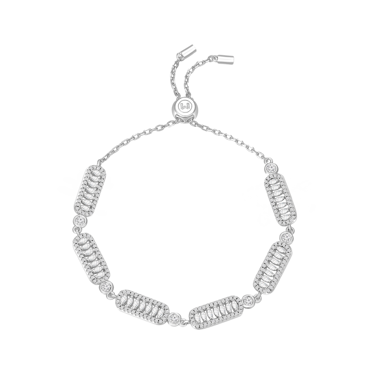 سوار فاين بتصميم متعدد / اللون الفضي