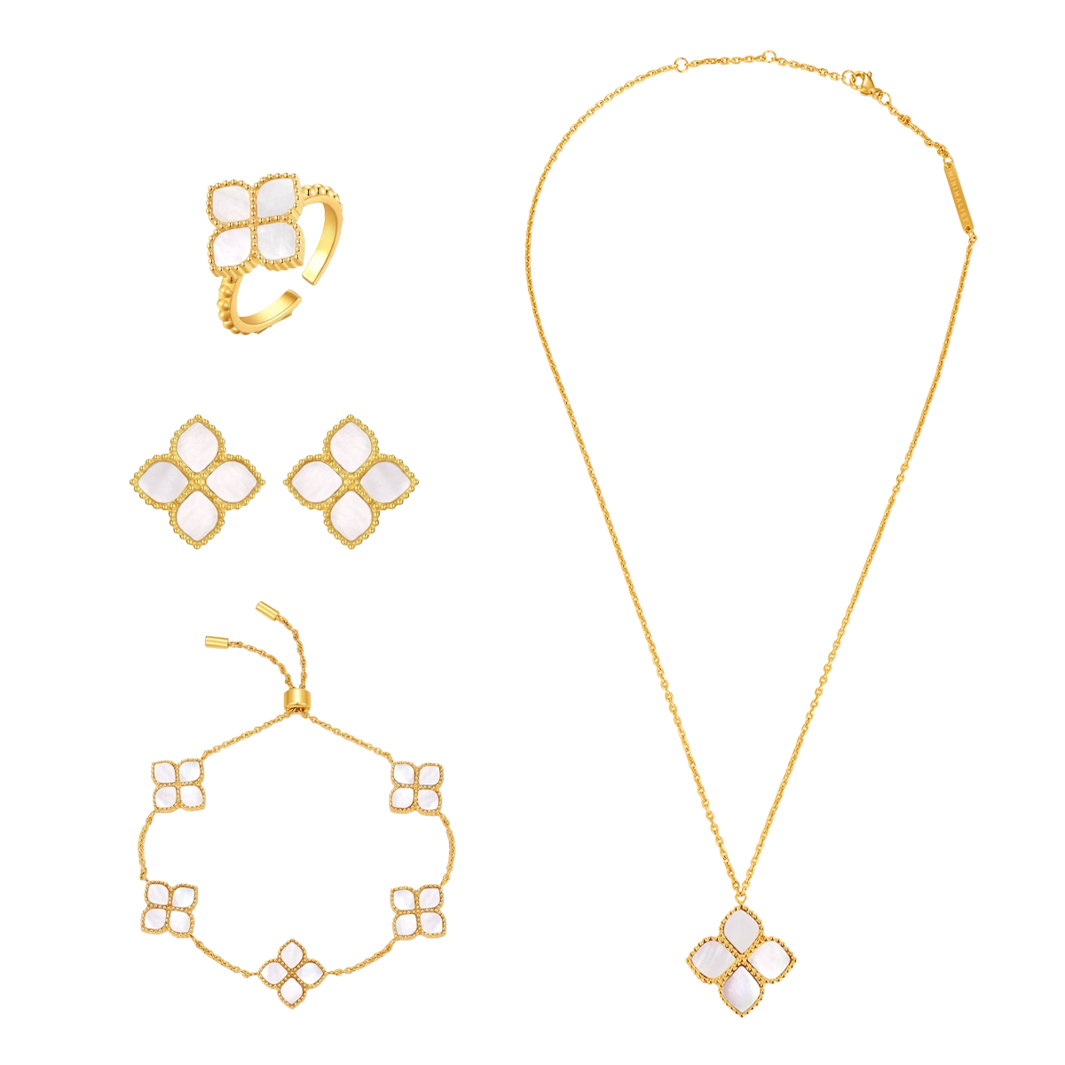 جوري / طقم اللؤلؤ بلون الذهب