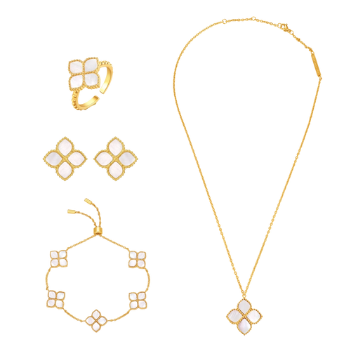 جوري / طقم اللؤلؤ بلون الذهب