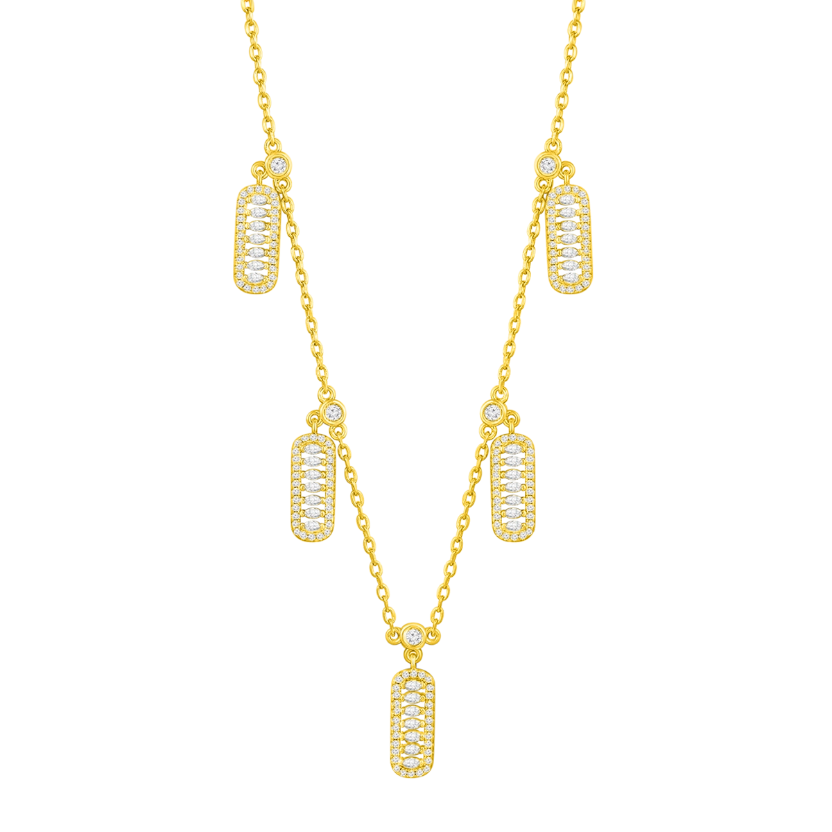 قلادة فاين بتصميم متعدد / اللون الذهبي