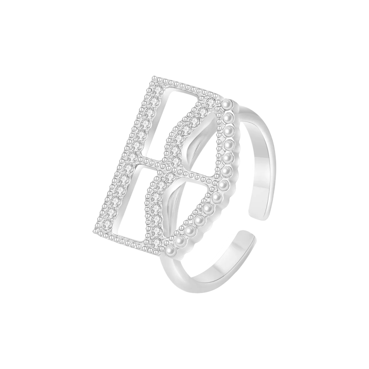 برقع / خاتم باللون الفضي