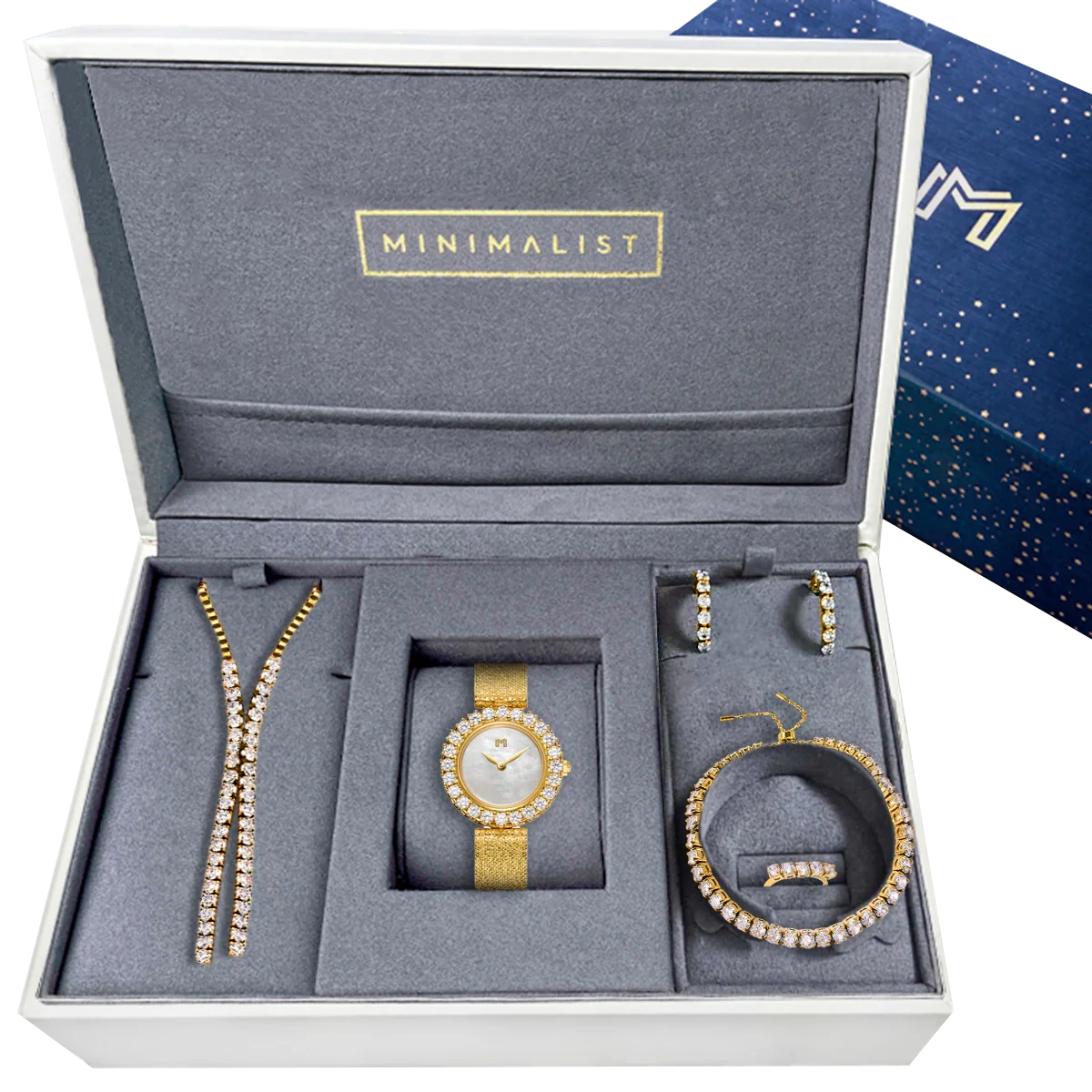 مجموعة هدية دلال /تنس فضي للنساء