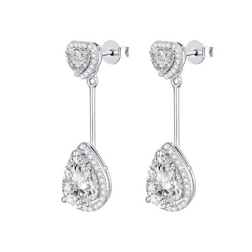 تشارمنق هارتس / أقراط باللون الفضي