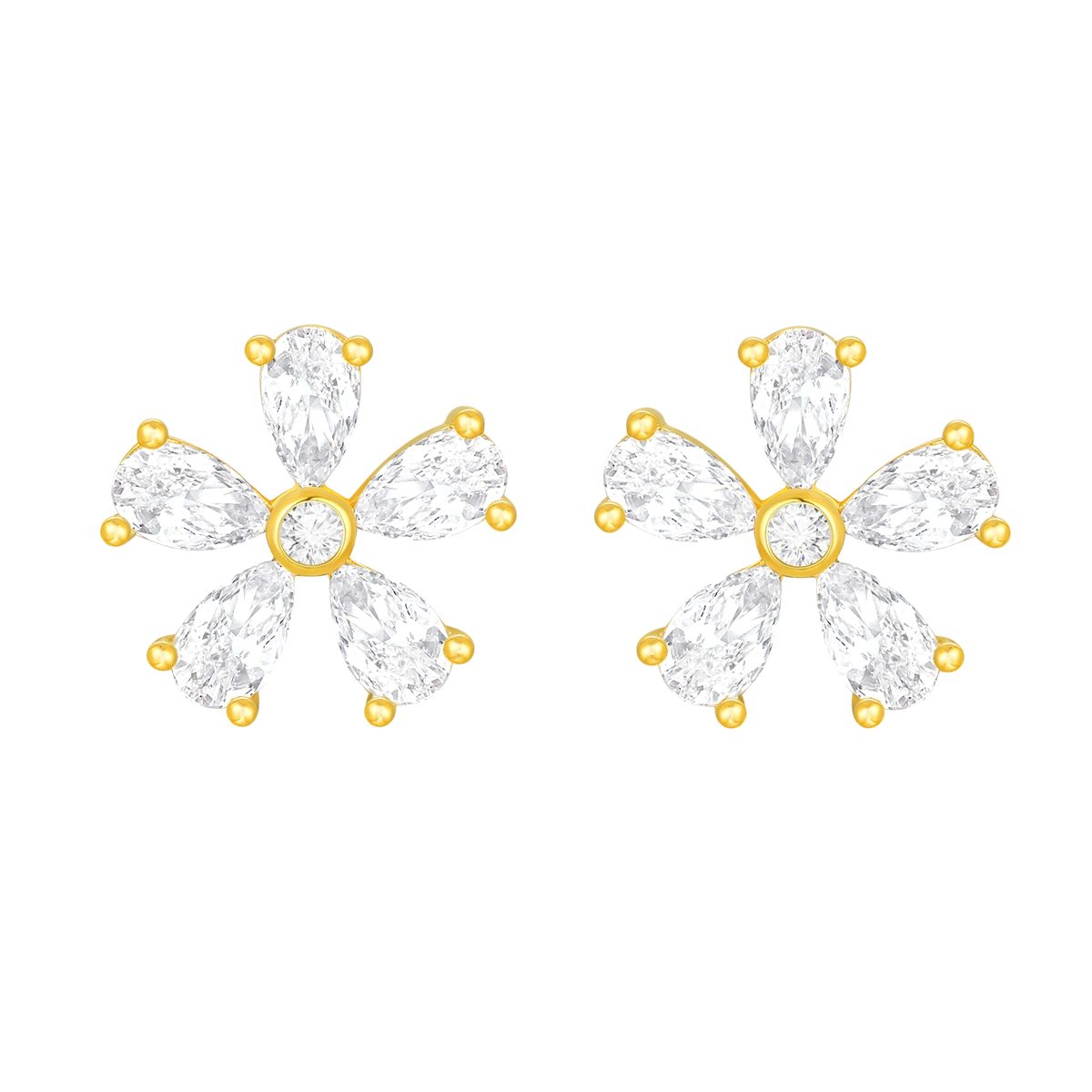 ديزي فلاور/ أقراط باللون الذهبي