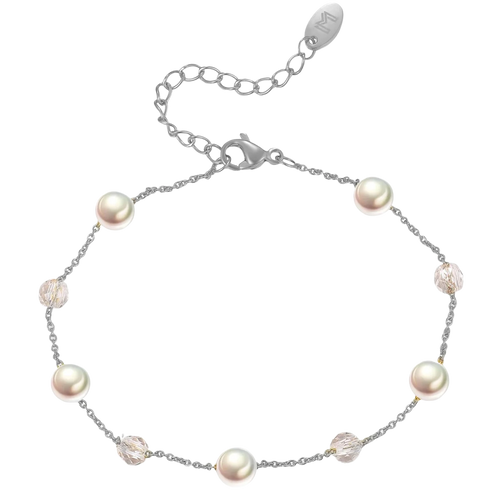 سفير / كريستال اللؤلؤ باللون الفضي