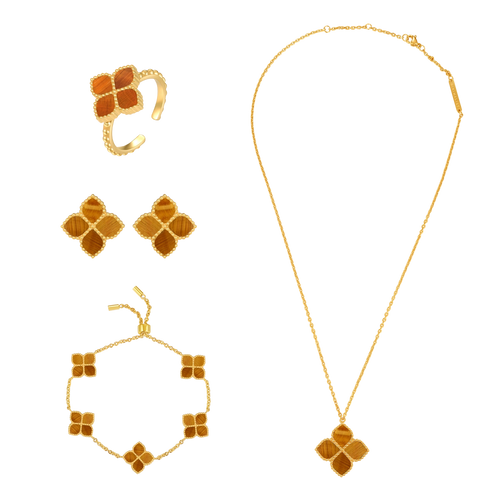 جوري / طقم اللؤلؤ بلون الذهب