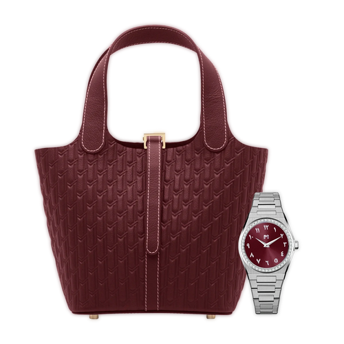 شنطة اليد اليازية / بورغندي