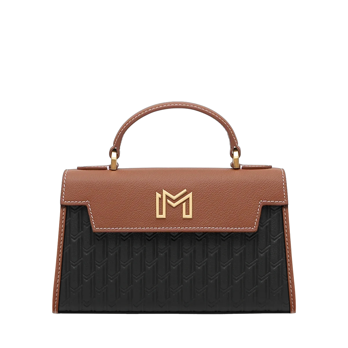 شنطة حصة / أسود مع تان