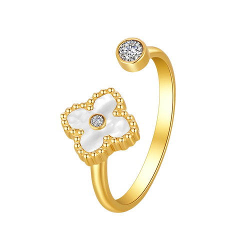 ميني جوري/ خاتم اللؤلؤ باللون الذهبي