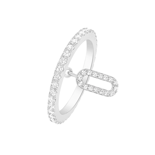 لينكس/ خاتم باللون الفضي بتصميم ثنائي