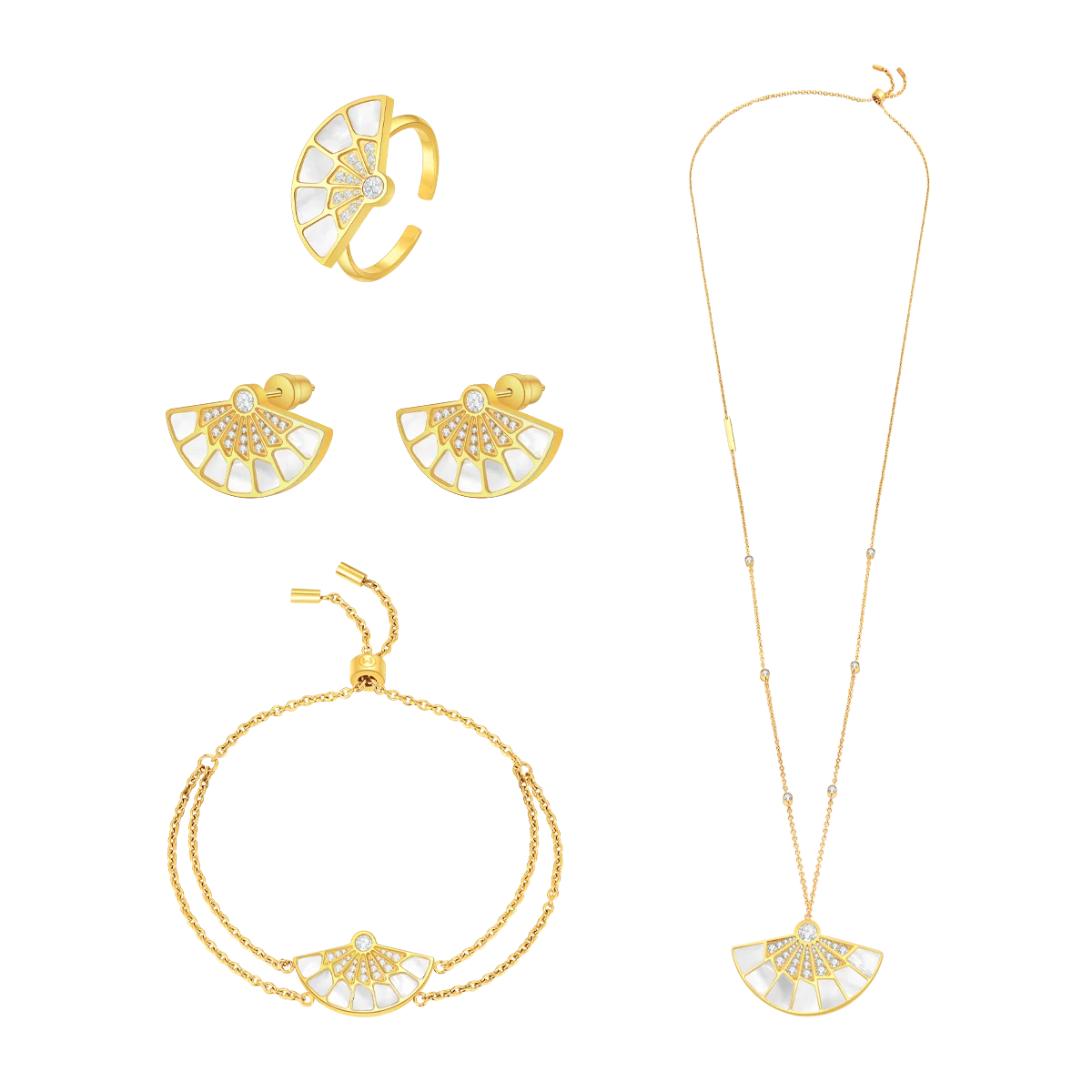 فان / طقم باللون الذهبي