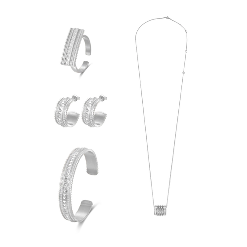 شمس / طقم باللون الفضي