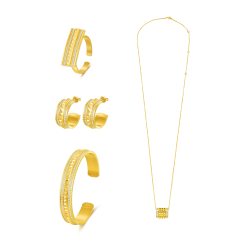 شمس / طقم باللون الذهبي