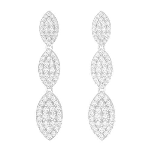 ديزي ليف / أقراط باللون الفضي