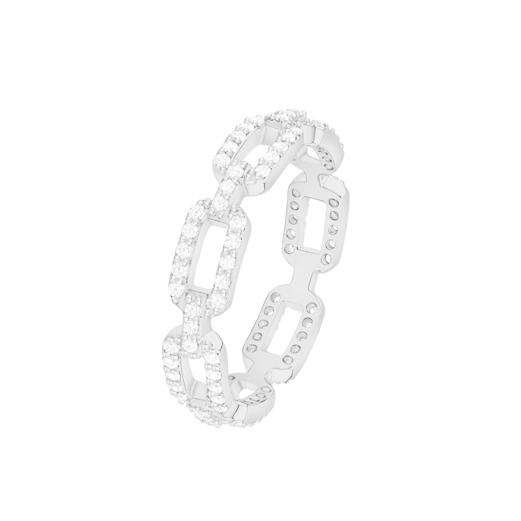 لينكس/ خاتم باللون الفضي بتصميم متعدد