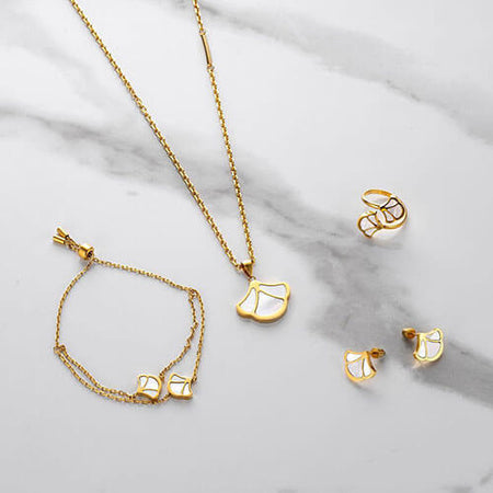 مجموعة هدية عليا / توليب فضي للنساء