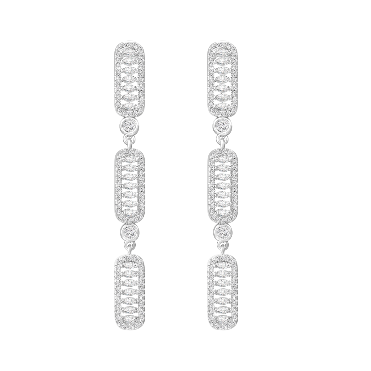 طقم فاين بتصميم متعدد / اللون الفضي