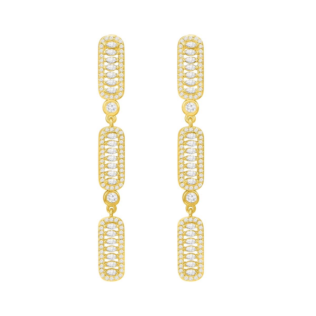 طقم فاين بتصميم متعدد / اللون الذهبي