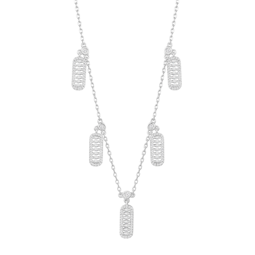 قلادة فاين بتصميم متعدد / اللون الفضي