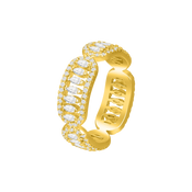 خاتم فاين بتصميم متعدد / اللون الذهبي