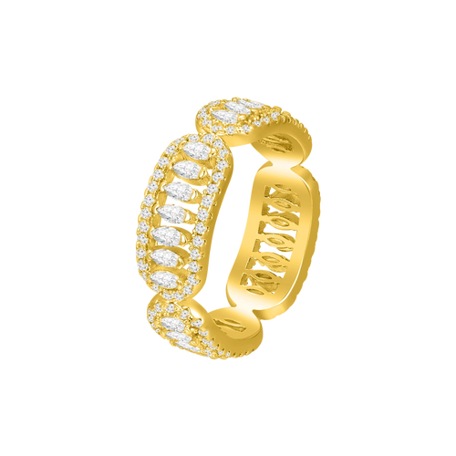 خاتم فاين بتصميم متعدد / اللون الذهبي