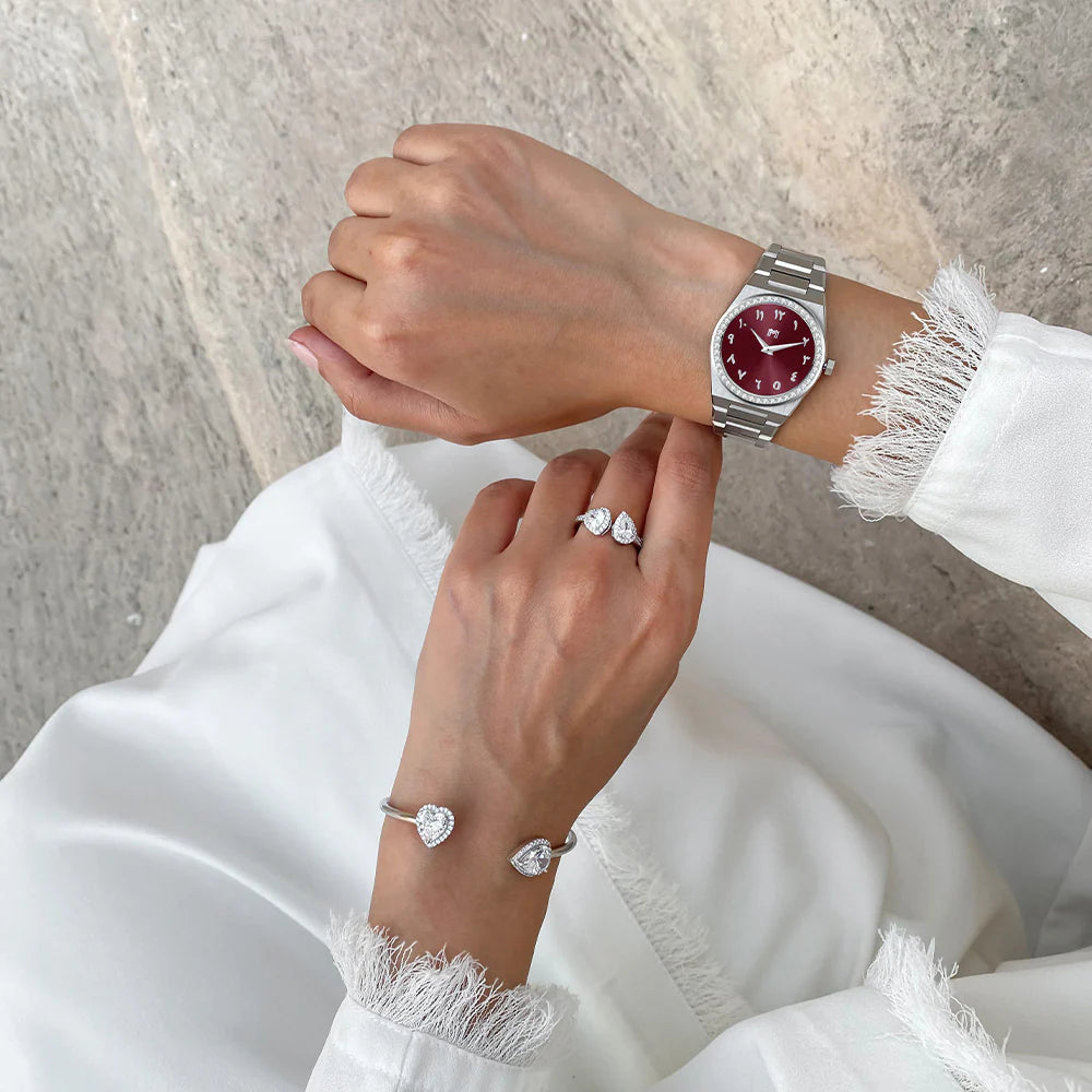 شنطة اليد اليازية / بورغندي