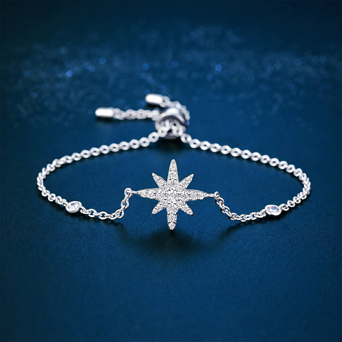 سوار مون ستار بتصميم بسيط / اللون الفضي