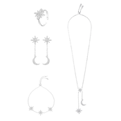 مون ستار / طقم باللون الفضي