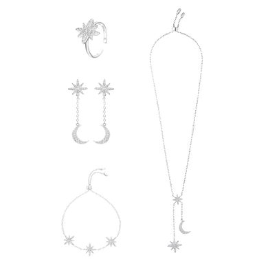 مون ستار / طقم باللون الفضي
