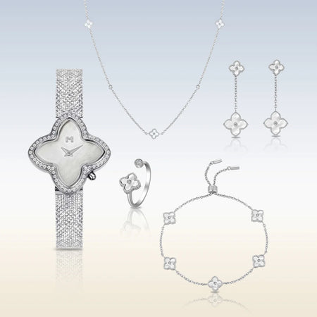 مجموعة هدية عليا / ميني جوري فضي للنساء | مينيماليست