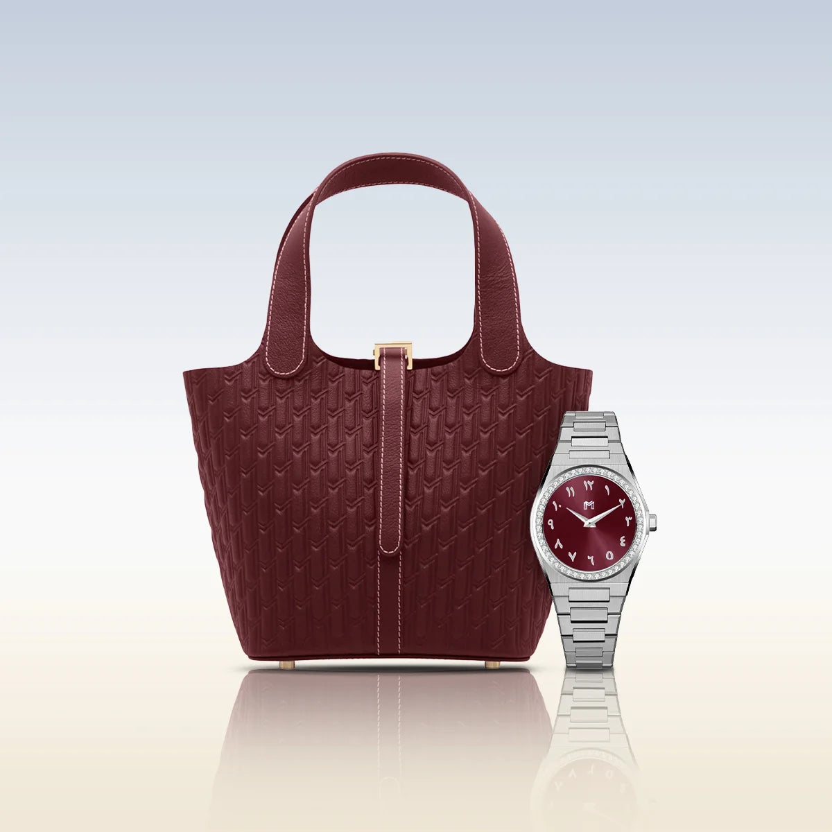 شنطة اليد اليازية / بورغندي