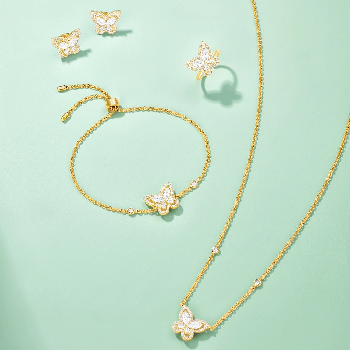 بترفلاي / طقم اللون الذهبي