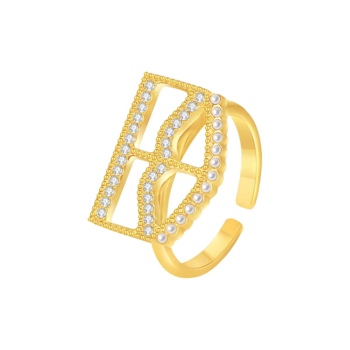 برقع / خاتم باللون الذهبي