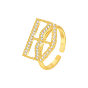 برقع / خاتم باللون الذهبي