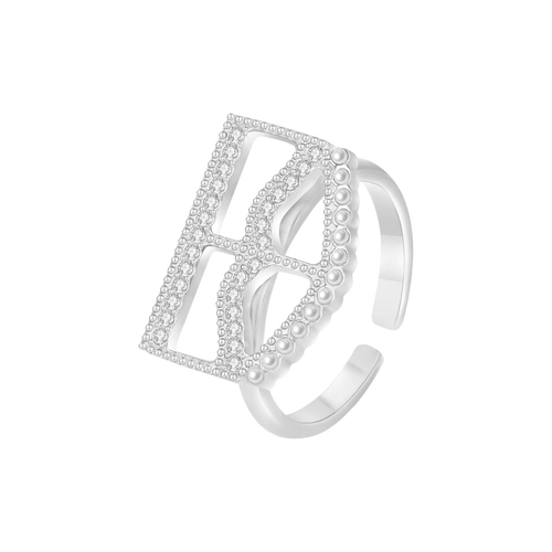 برقع / خاتم باللون الفضي