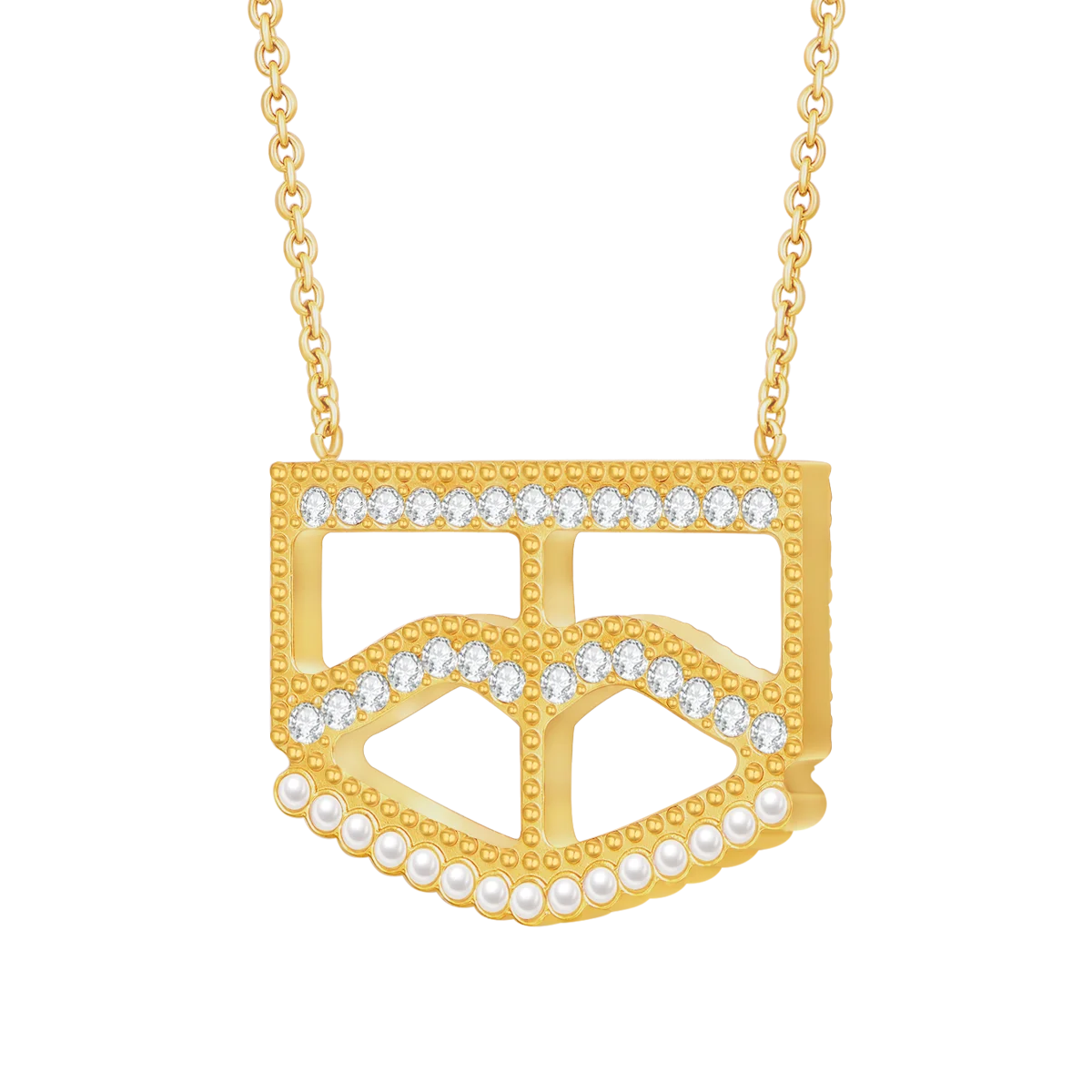 برقع / قلادة باللون الذهبي