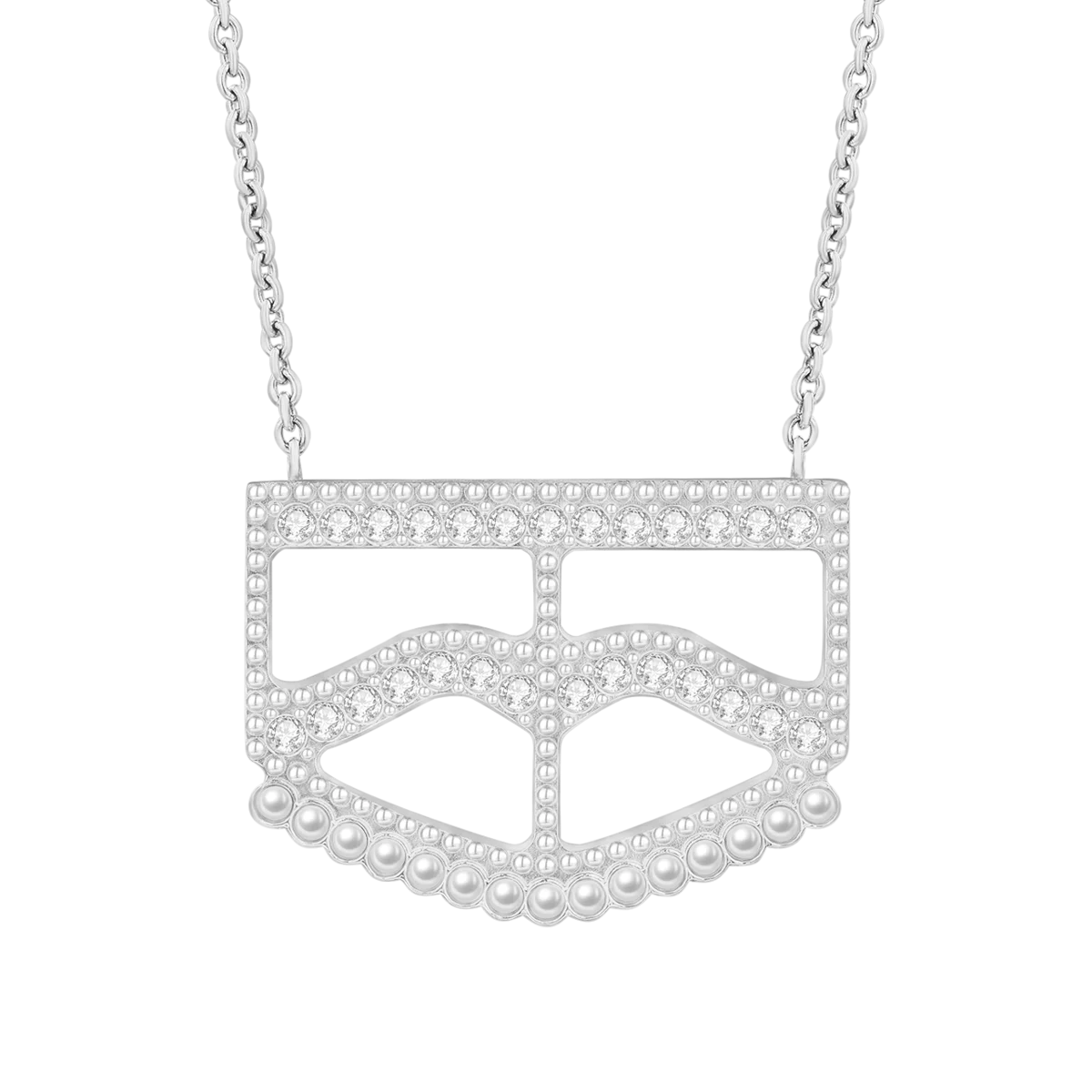 برقع / قلادة باللون الفضي