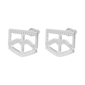 برقع / أقراط باللون الفضي