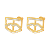 برقع / أقراط باللون الذهبي