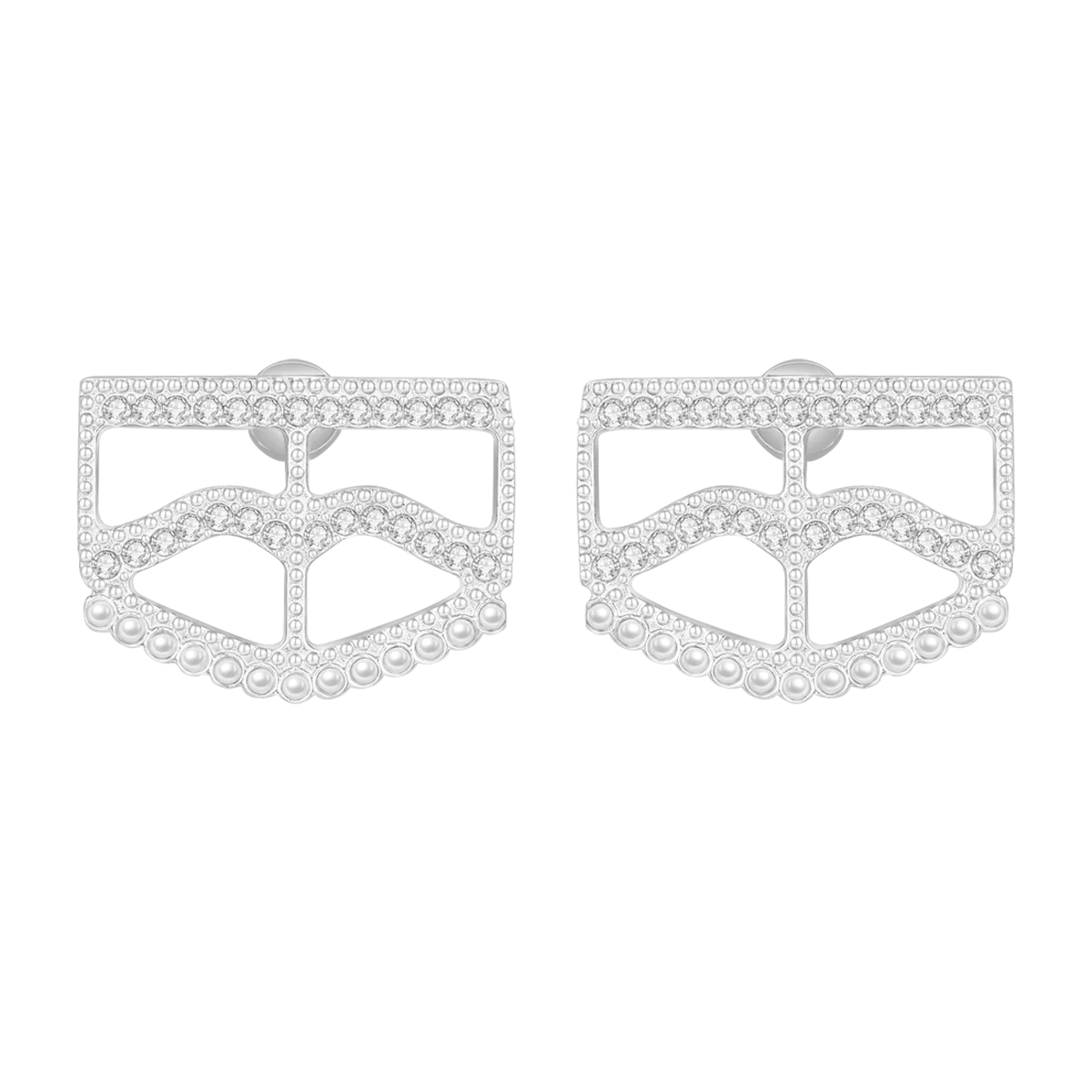 برقع / أقراط باللون الفضي