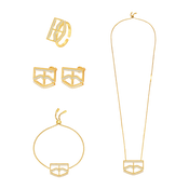 برقع / طقم باللون الذهبي