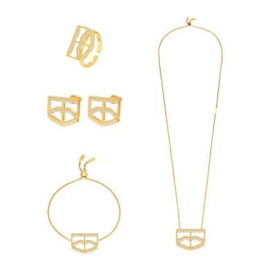 برقع / طقم باللون الذهبي