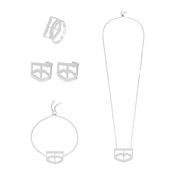 برقع / طقم باللون الفضي