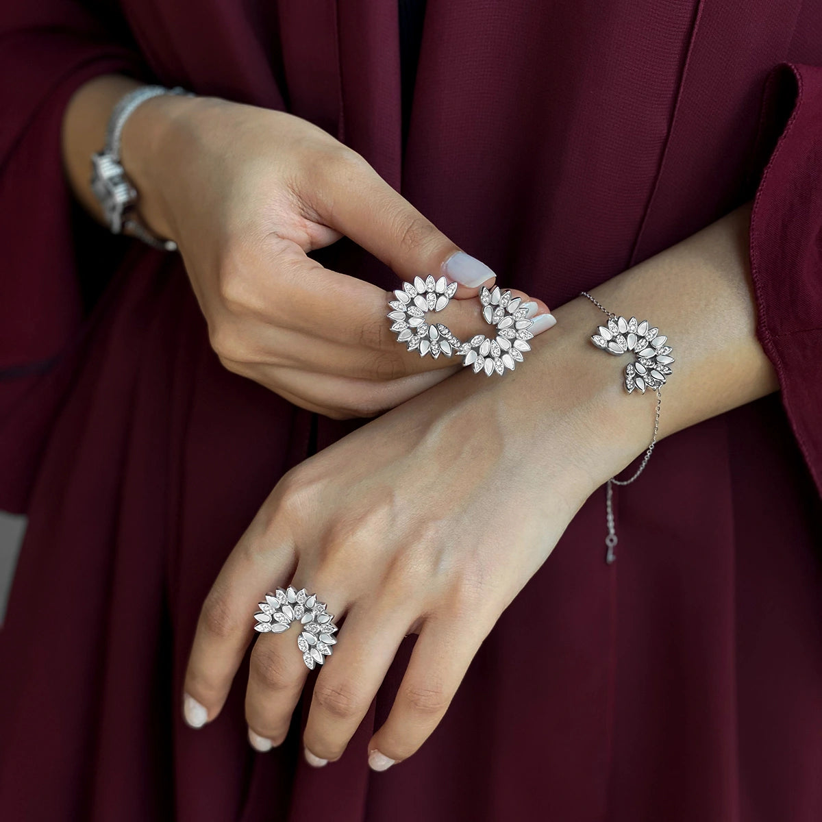 تشارمنق دروب / طقم فضي