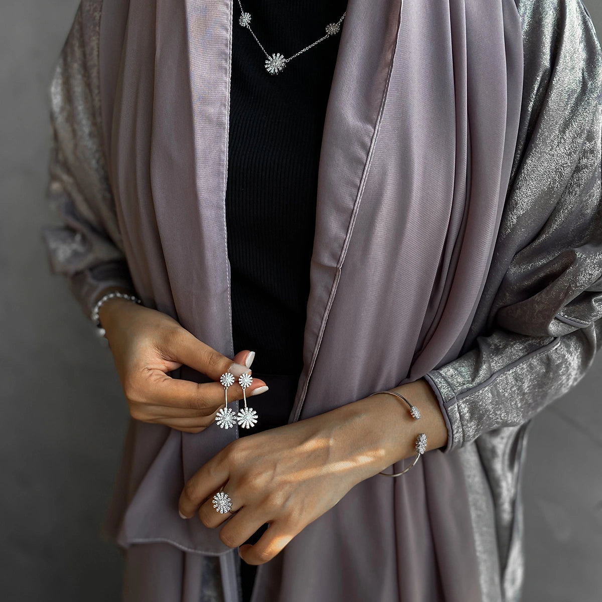 تشارمنق سن فلاور / طقم فضي