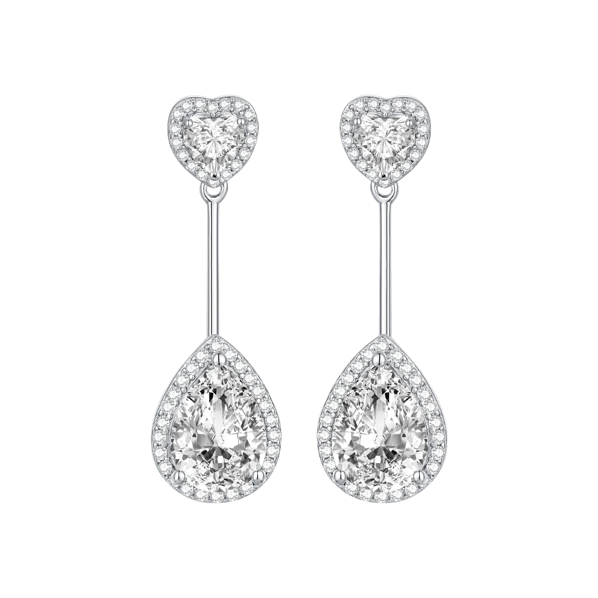 تشارمنق هارتس / أقراط باللون الفضي