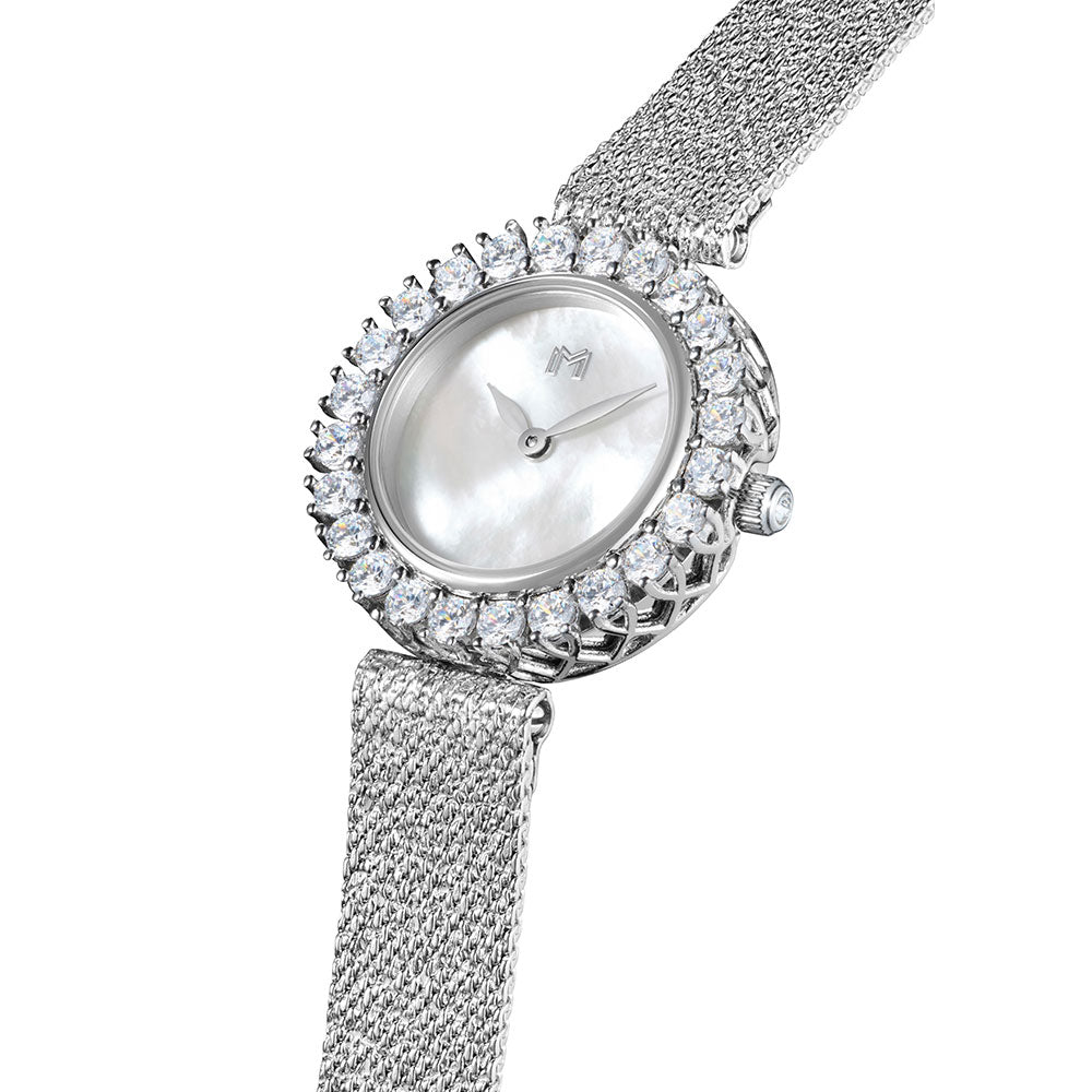 مجموعة هدية عليا / ميني جوري فضي للنساء