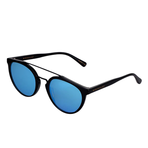 ريترو - أسود / زجاج أزرق