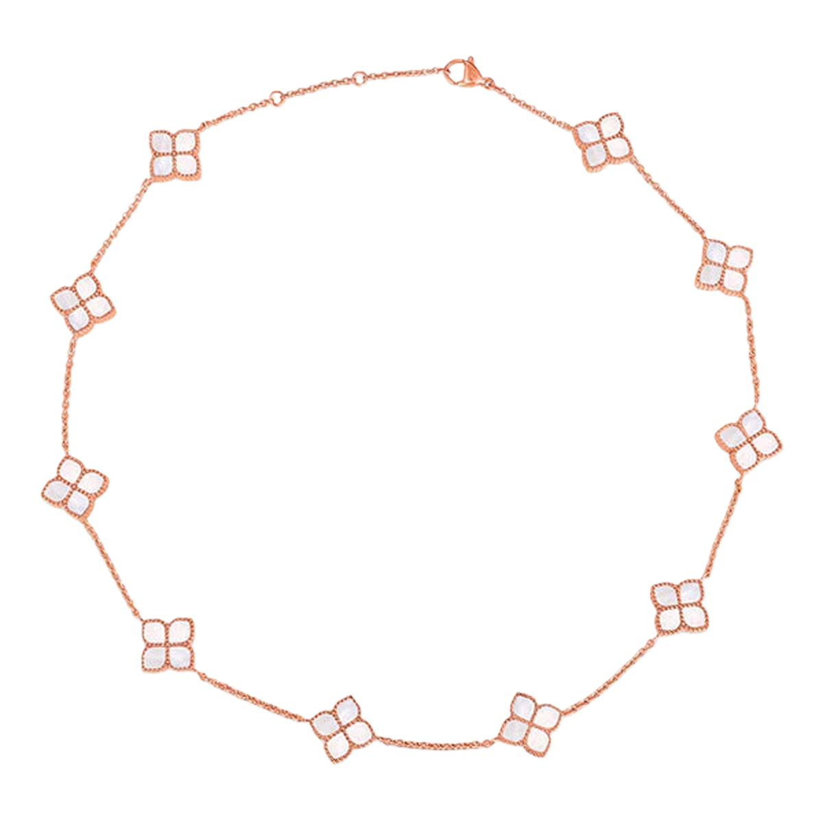 قلادة الجوري القصيرة / لؤلؤ بلون الروز قولد