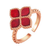 جوري / خاتم الحجر الأحمر بلون الروز قولد